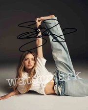 Sydney Sweeney American Eagle Jeans Autographed 8x10 Photo Signed REPRINT RP