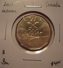 B Canada Elizabeth II 2004 Olympic $1 Dollar / Loonie - BU