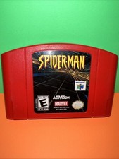 Spider-Man Authentic Nintendo 64 Red Game Cartridge Marvel N64