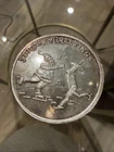 1 oz GSM Silver Round .999 Fine - Santa Reindeer Skating Season's Greetings