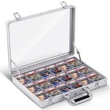 Trade Show Display Case Table Top Portable Aluminum Sports Card Display Case ...