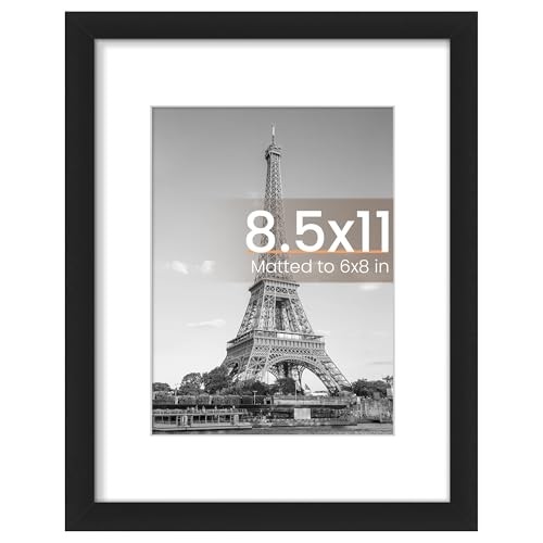 upsimples 8,5x11 Bilderrahmen, Display 6x8 mit Passepartout oder 8,5x11 ohne, Wand - Bild 1 von 12