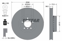 2 X Bremsscheibe Textar 92182425 FüR BMW 5Er 6Er
