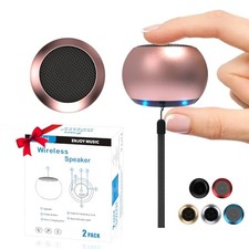 2Pack Portable Mini Speaker, Bluetooth Tiny Speaker,Wireless Micro Speaker Pink