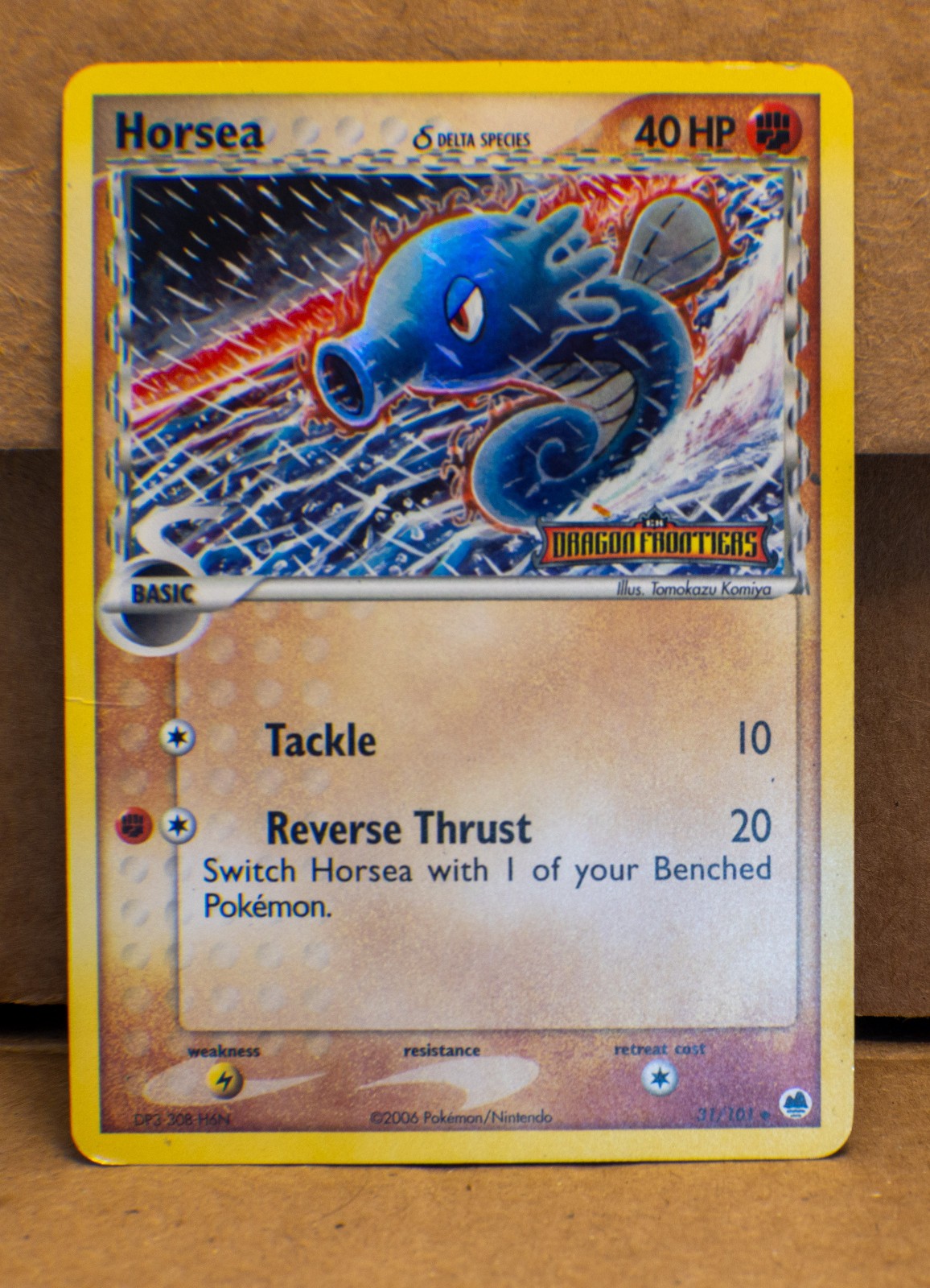 Pokémon Horsea Delta Species 31/101 Dragon Frontiers Reverse Holo Lightly Played