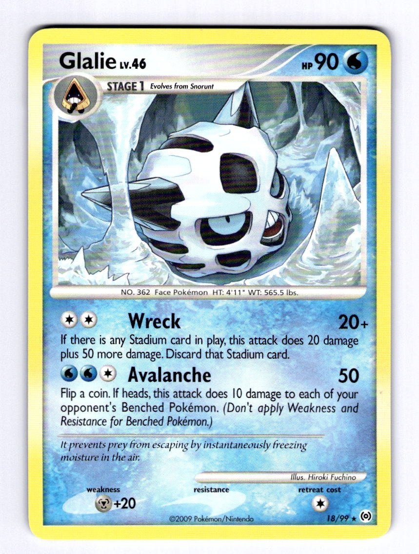 Glalie Arceus #18 (2009) Rare NM Pokemon