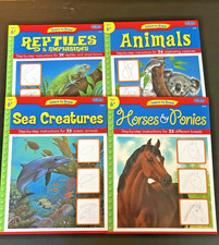 Learn To Draw Walter Foster 4 Book Lot Animal Sea Creatures Reptile Step By Step