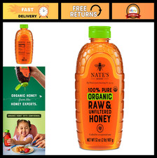 100 Pure Raw Unfiltered Honey - USDA Organic - 32oz Squeeze Bottle - Natural Sw