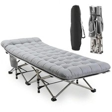 Camping Cot Adults Heavy-Duty Portable Foldable Padded 75x28x14" 300LBS