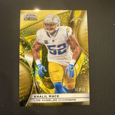 2025 Topps Chrome Black Khalil Mack Gold Mini Diamond Refractor 1/50 #58