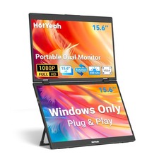 Portable Monitor 15.6 1080P FHD IPS Folding Triple Stacked USB C HotYeah