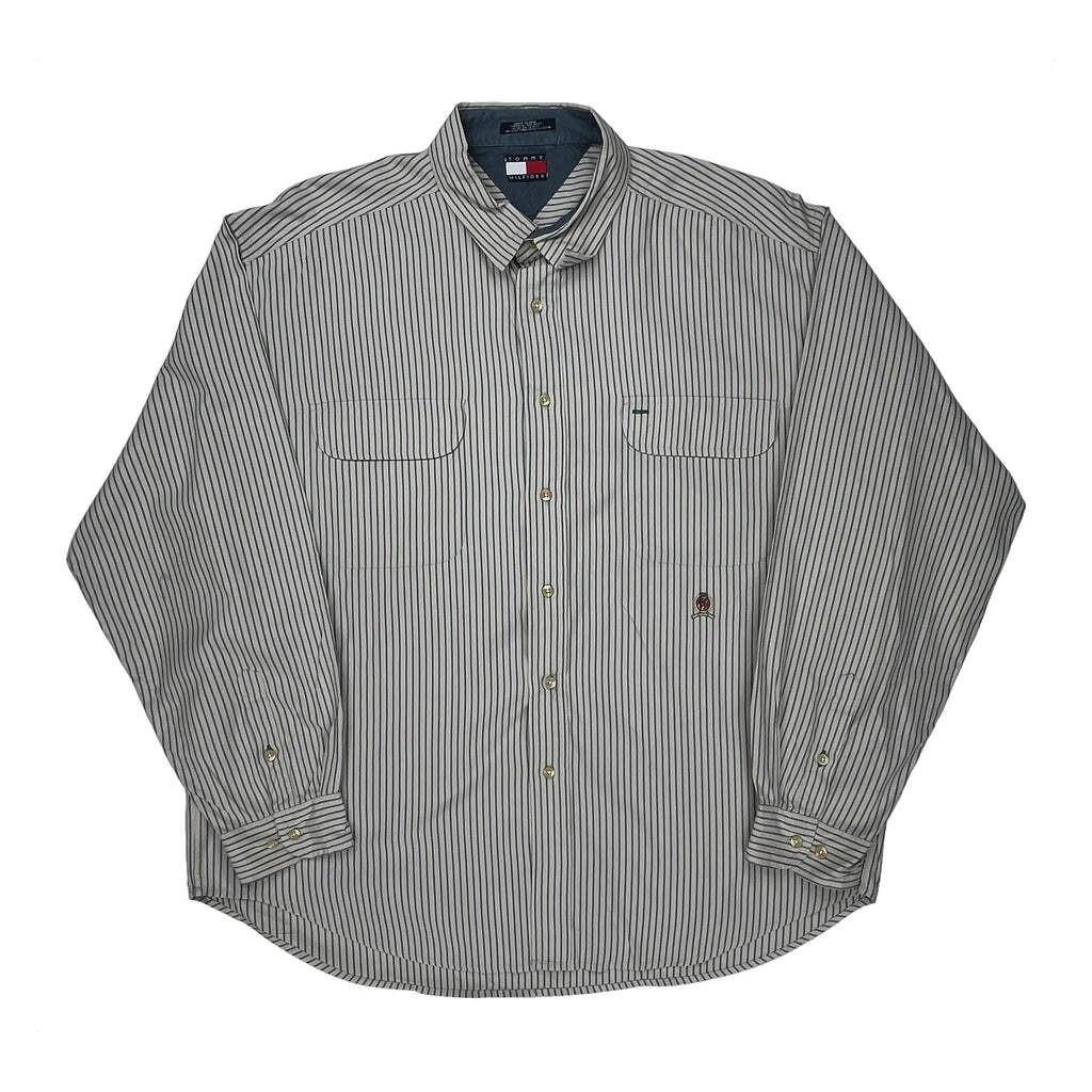 Tommy Hilfiger Striped Shirt - 3XL Beige Cotton
