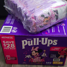 Huggies Pull-Ups Girls Training Pants Minnie Mouse Purple 4T-5T 102 Ct