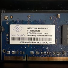 NANYA Laptop SODIMM 512mb DDR2 PC5300S 2Rx16 - Kit of 2 Sticks