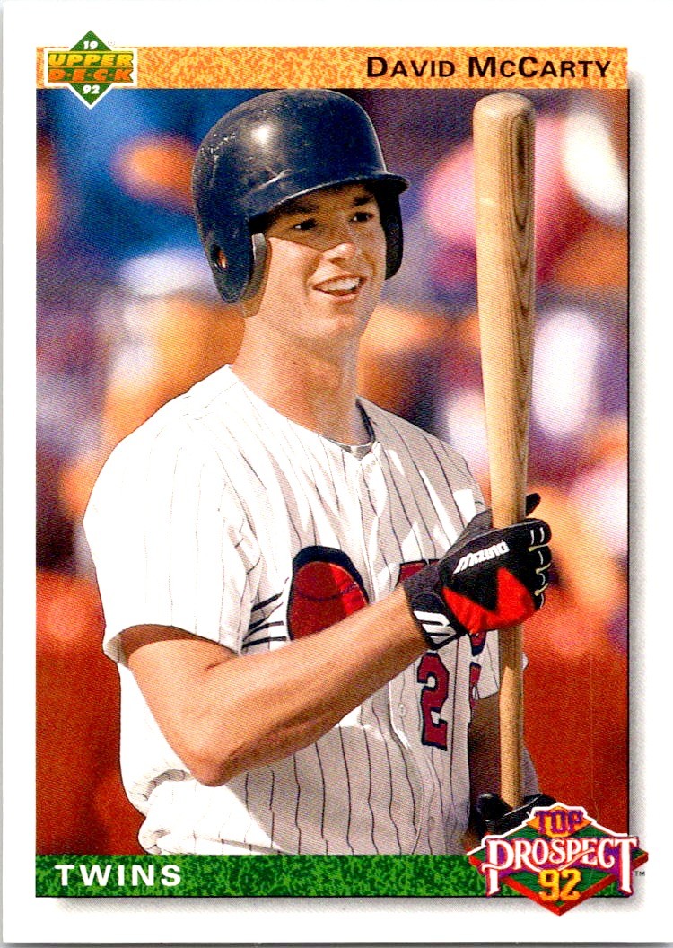1992 Upper Deck - David McCarty #75 RC - Near Mint or Better