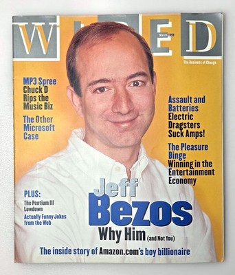 Wired Magazine JEFF BEZOS Why Him 1999 March NICE FRONT COVER F/VF!