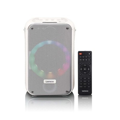 LENCO BTC-060WH - Karaoke-Set mit Bluetooth , wiederaufladbarem Akku, drahtlosem
