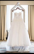 Davids bridal Aline princess gown with matching veil