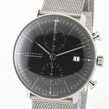JUNGHANS Max Bill Chronoscope 27/4601 Herrenarmbanduhr Aus Japan G0705
