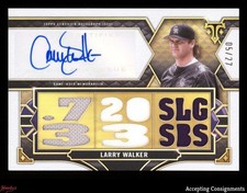 2022 Topps Triple Threads Autograph Larry Walker GAME USED JERSEY AUTO 05/27
