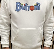 FELPA NAPOLI buitoni scudetto coppa MARADONA calcio 1987 Bianca con cappuccio