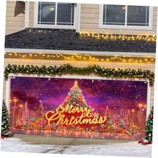 Luxury Merry Christmas Garage Door Banner   6x13FT Giant Xmas Outdoor 64