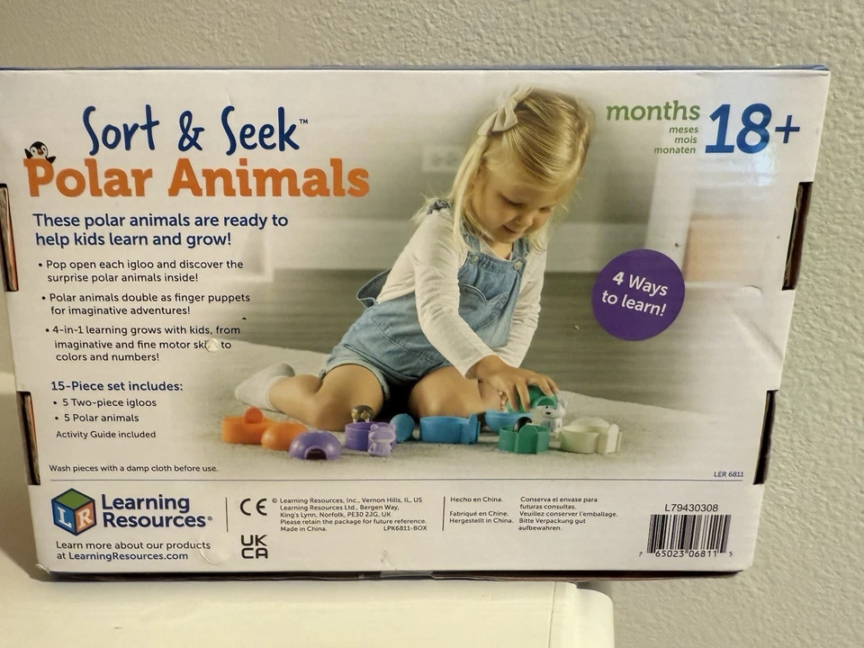 Recursos de aprendizaje Ordenar y buscar animales polares NUEVO juguetes para niños Foto 2 de 4