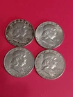 1963 Franklin Half Dollar Liberty 90% Silver Lot Of 4