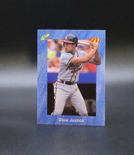1991 Classic Update Travel Blue DAVID JUSTICE Rookie Card T11 Atlanta Braves. rookie card picture