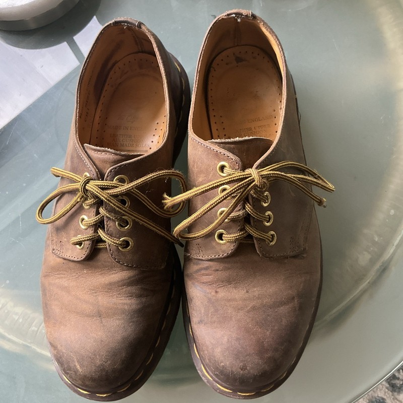 Dr Martens Oxfords Brown 8 Eyelet Size 6 Vintage