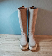 Bugatti Damen Stiefel Kunstleder beige wadenl...
