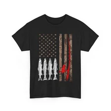 Fishing USA Flag Shirt, Fisherman Fishing Season Shirt, Fishing Rods Shirt 