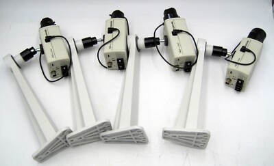 Set 4-Toshiba CCD Color Camera IK-6400A+Pelco Mount+Honeywell HLD27V13DNL Lens
