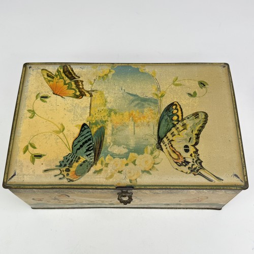 2 cajas de lata con bisagras Artstyle Chocolate Company con mariposas 1 y 2 libras EE. UU. - Imagen 10 de 24