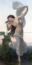 THE AURORE W. Bouguereau girl woman nude Tile Mural Backsplash Marble Ceramic