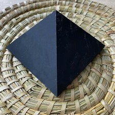 Shungite Unpolished Pyramid 10cm,Protection Against EMF's - Naturesupplies