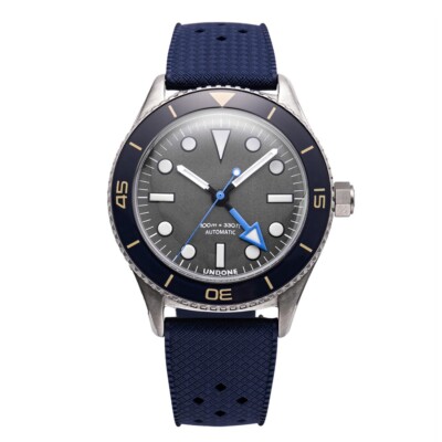 Undone Basecamp Explorer Automatik Titan Silikon Grau Blau Herren Uhr