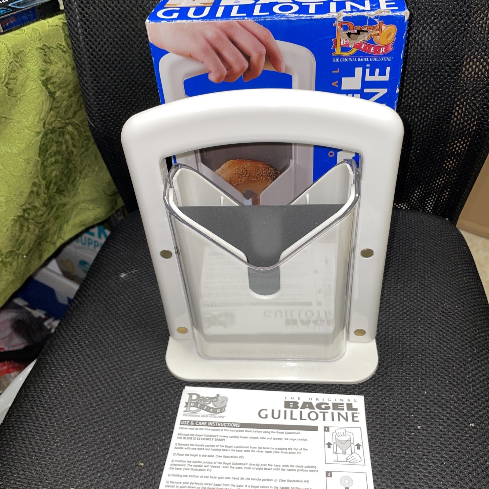 Bagel Biter The Original Bagel Guillotine Slices Bagels Safely, New eBay