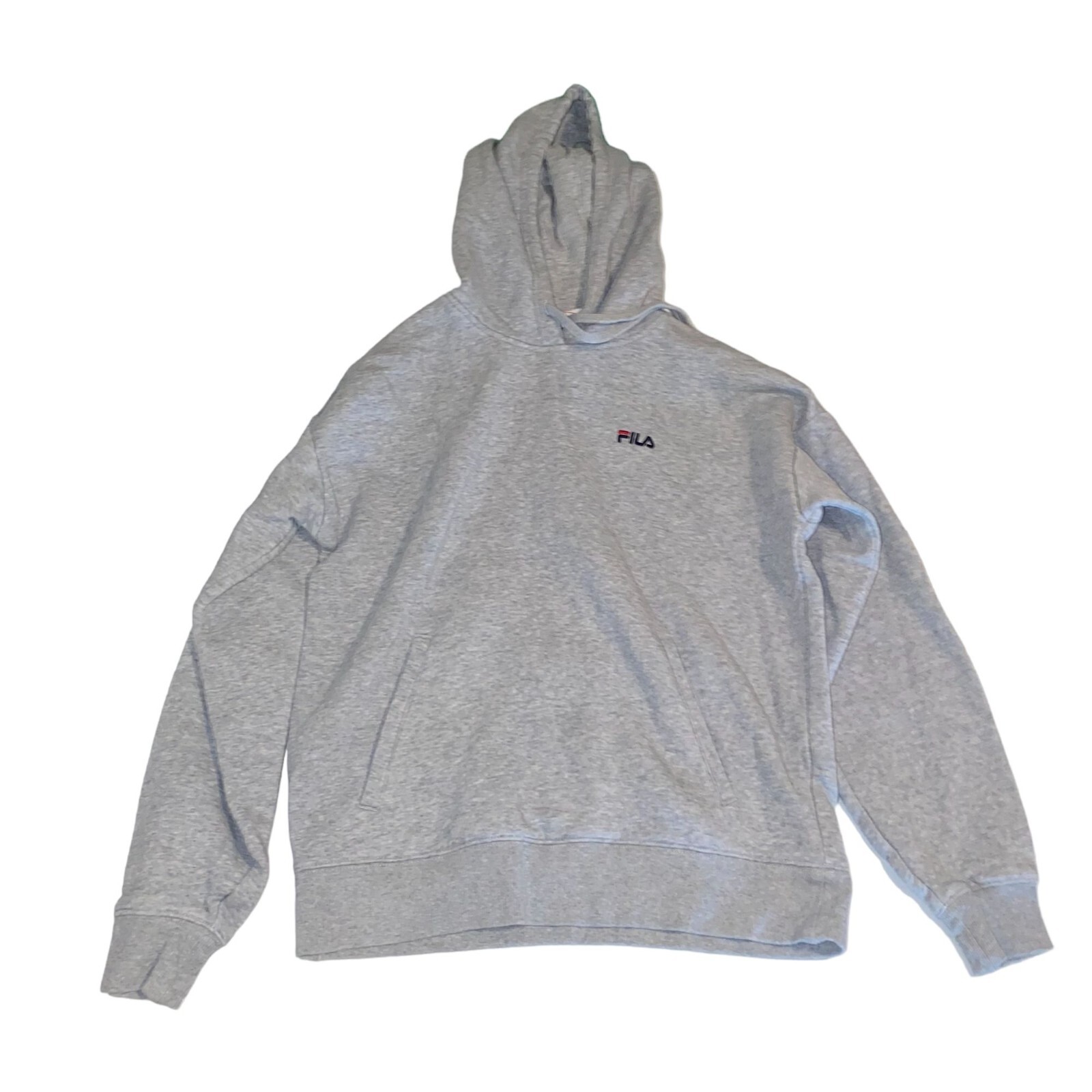 Felpa con cappuccio Fila grigia media