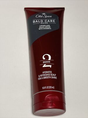 (NEW) Old Spice Bald Care System Lather-less Shave Cream with Vitamin E 325mL