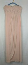 Bill Levkoff Strapless Tulle Long Dress, Blush, Women's 6