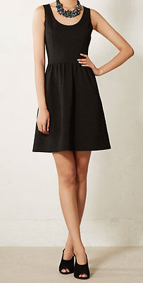 HD in Paris Fit-and-Flare Starry Night Dress Size X-Small Black NW  ANTHROPOLOGIE | eBay