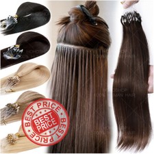 THICK Ombre Micro Loop Ring 100 Remy Human Hair Extensions I Tip Bead Weft Nano