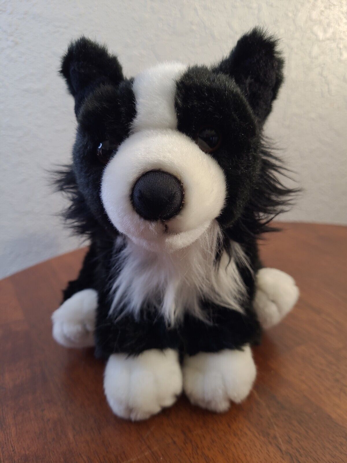 Hot sell lifelike border collie dog seat stuffed animal seat realistic border  collie plush toy seat