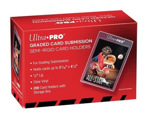 ULTRA PRO GRADED CARD SUBMISSION SEMI-RIGID 1/2" LIP TALL CARD SLEEVES 200 CT - Picture 1 of 1