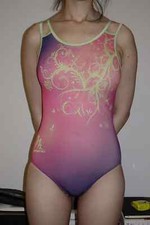 ERWACHSENE Profi MILANO Gymnastikanzug GB32 Shiny Glossy Lycra