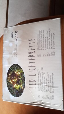 LED Lichterkette Außen/Innen 800 Lichter Warmflammig 8 Leuchtfunkionen unbenutzt