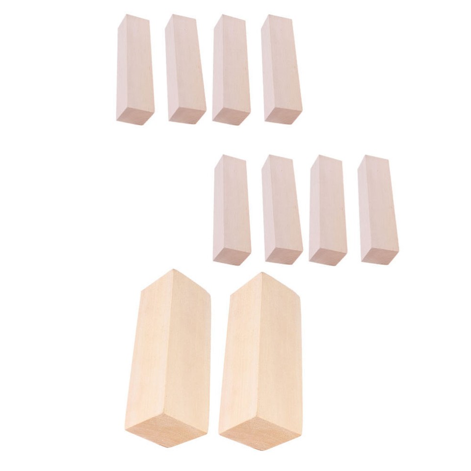 10 Pcs Balsa Wood Blocks Basswood Carving Kit Wooden Square Dowel Rod
