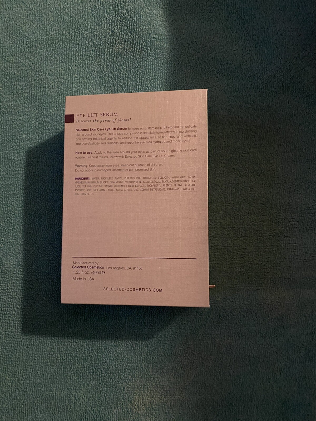 Selected Cosmetics Eye Lift Serum eBay