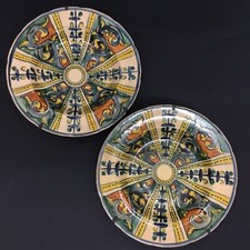 RARA COPPIA DI PIATTI CERAMICA SAN ZENO PISA ANNI 20 PRIMO PERIODO MADE IN ITALY